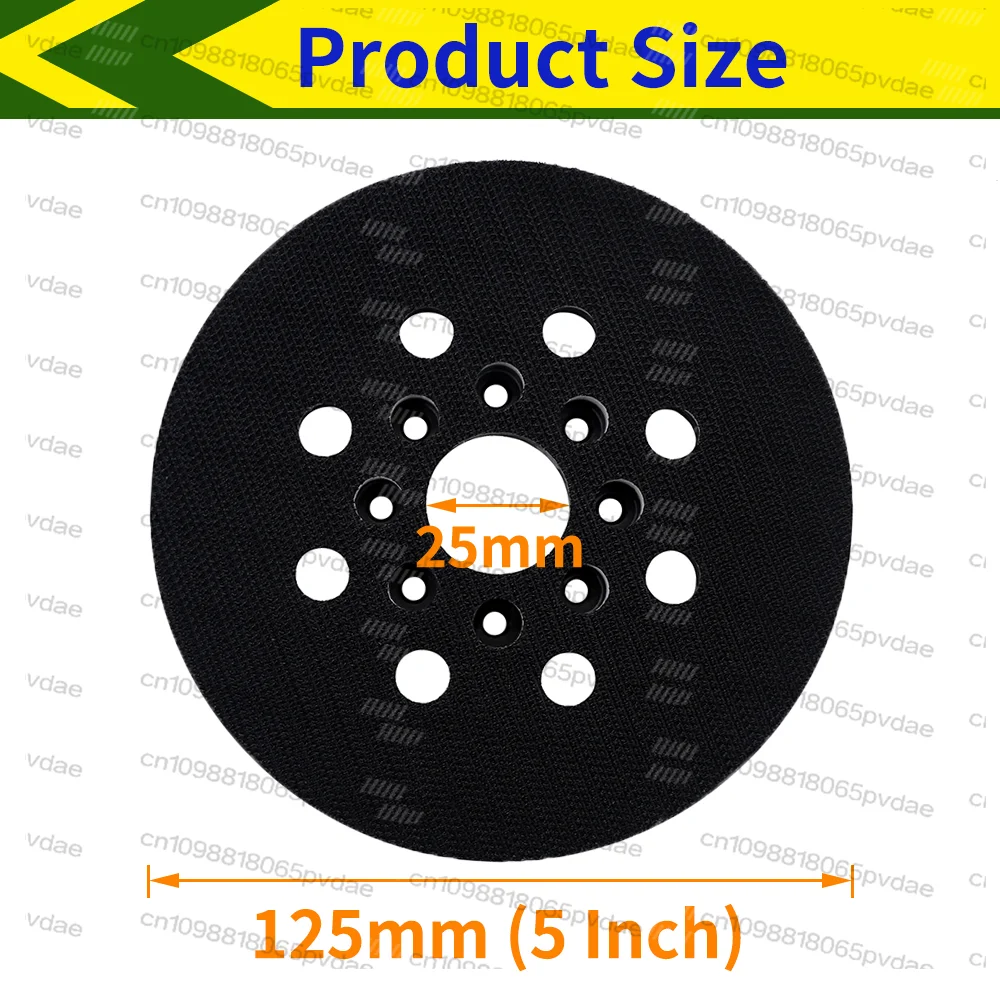 5 Inch 8 Hole Hook & Loop Sanding Pad  RS034 RS035 Random Orbital Sander,125mm Replacement Backing Pad