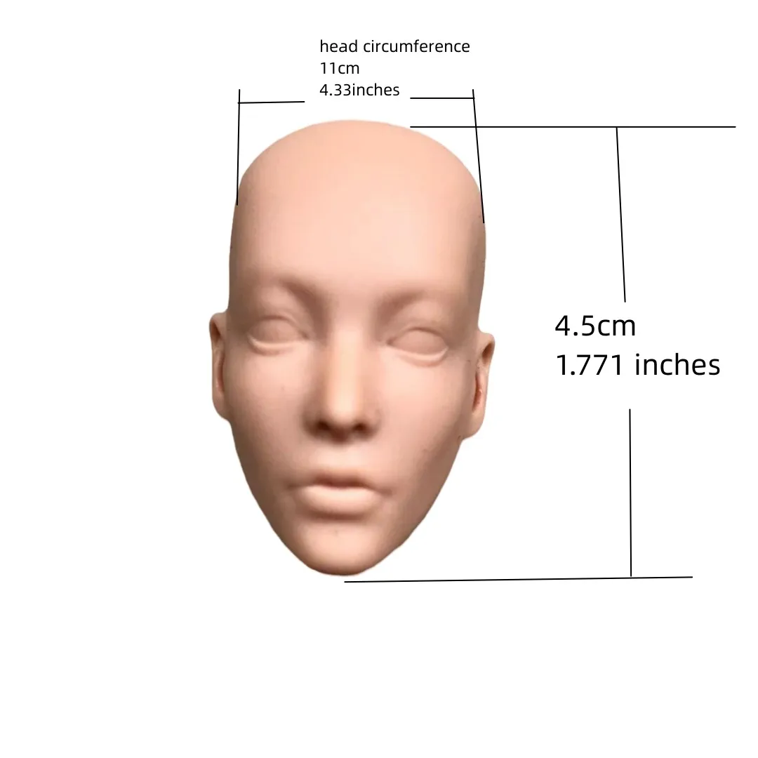 MENGF FR Color Bald Doll Heads Small Defectives With Black Dots Doll Heads Japan White Pink Beige Hungarian Latin Skin Doll Part