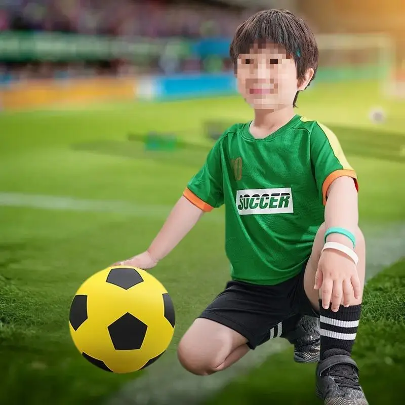 

1 Pc 3 Colors High-Elastic Indoor Silent Football PU Foam Practice Ball Comes With A Net Bag For Home Use And Skill Development