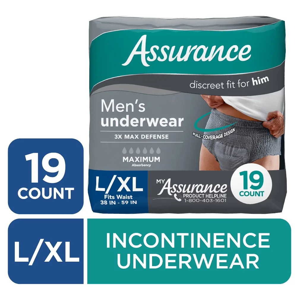 Maximum Absorbency Incontinence Underwear for Men