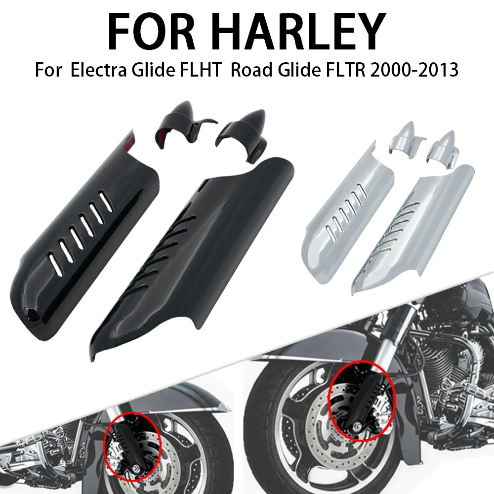 

Motorcycle Lower Fork Leg Cover Guard For Harley Touring Road King Electra Glide FLHT FLTR 2000 -2013 Deflector Shield Protector