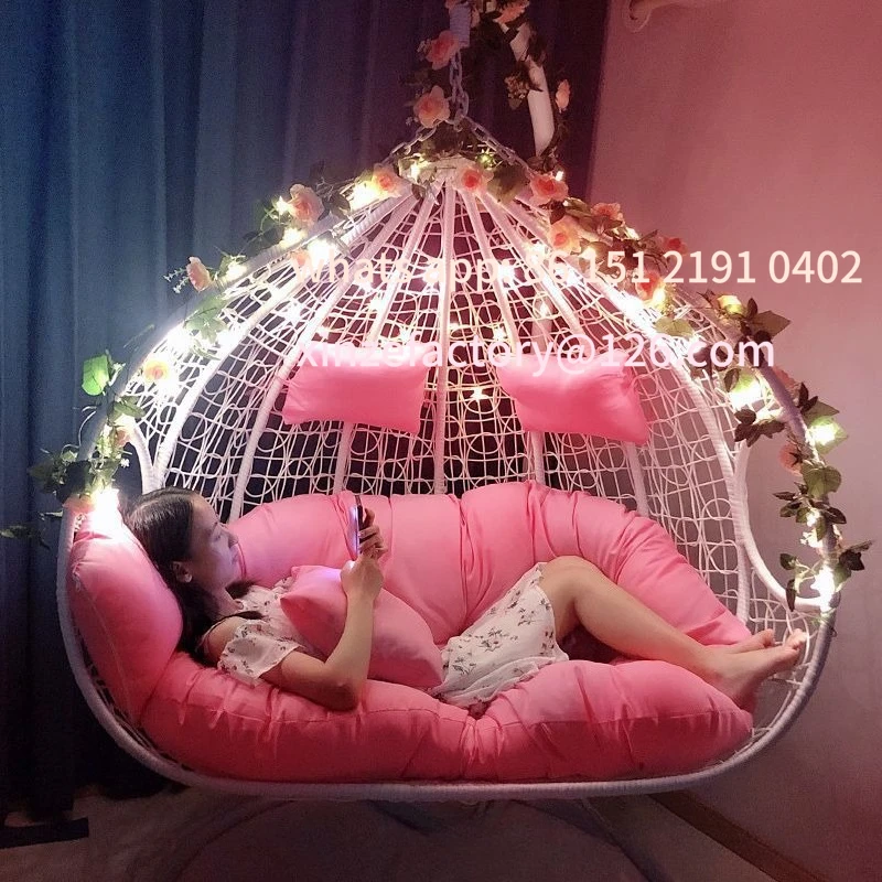 

Customizable Home Hanging Chair Hanging Basket Rattan Balcony Bedroom Leisure Cradle Bird's Nest Chair Swing Lazy Chlorophytum