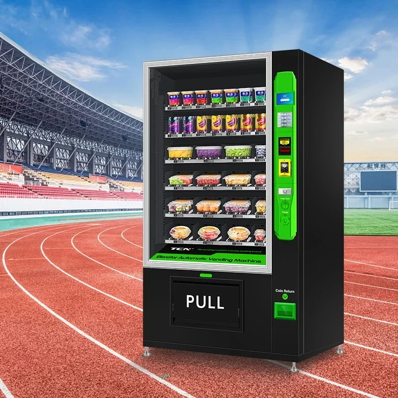 Hot Sale 2024 Smart Vending Machine For Foods And Drinks Refrigerated Elevator Fresh Food Vending Machine With Payment System