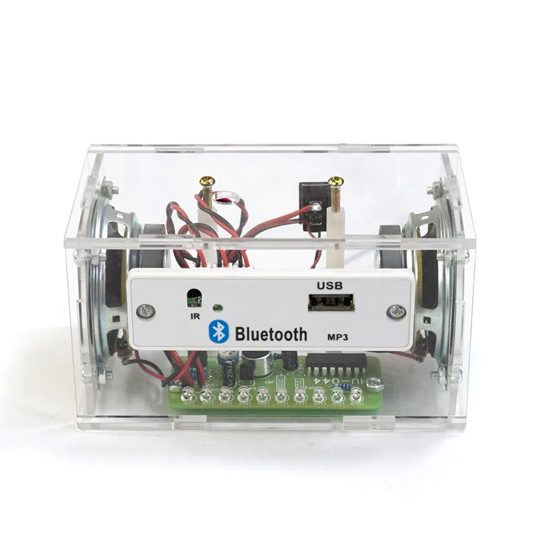 

Bluetooth speaker, small audio DIY production kit with voice-activated spectrum display, student teaching parts welding practice