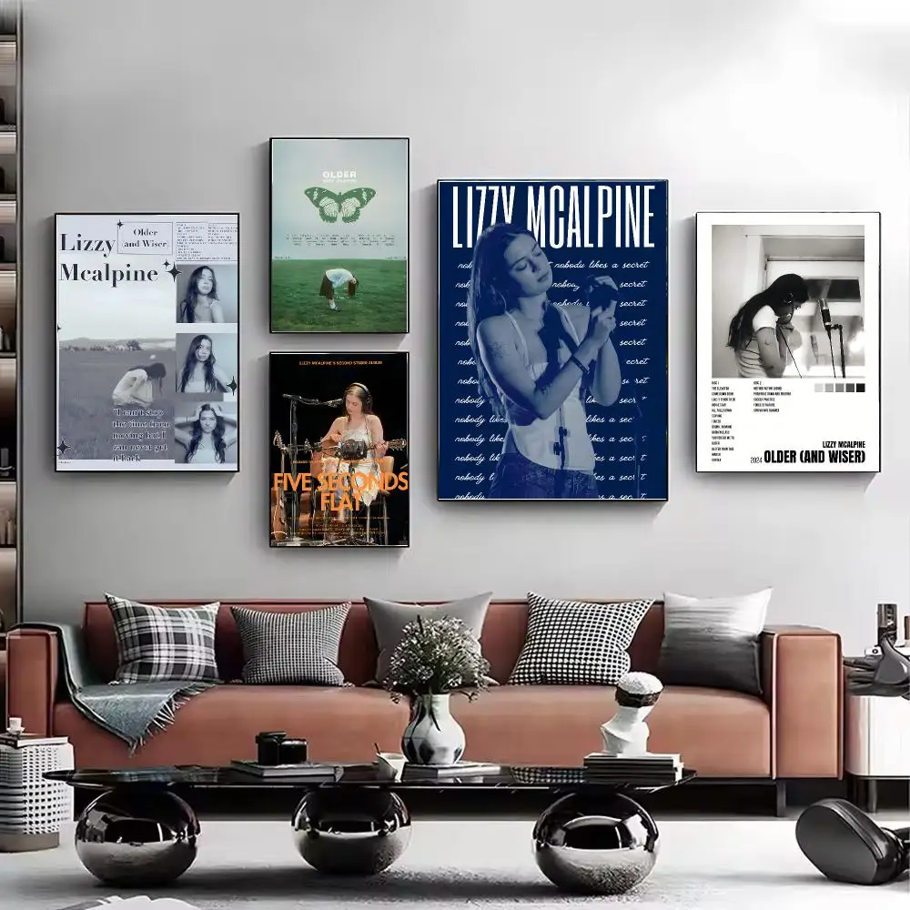 Singer Lizzy McAlpine Poster Stylish Wall Art Print for Living Room Bedroom Study Office Café Home Decor Modern Gift