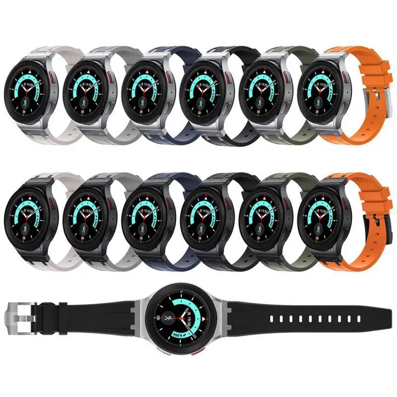 Silicone No Gaps Bracelet for Samsung Galaxy Watch 4 5 6 7 40mm 44mm 6 4 Classic Rubber Band 43mm 47mm 42 46mm Strap 5 Pro 45mm