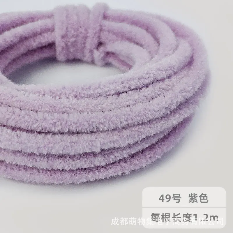 1M 6mm Super Dense Wool Pipe Cleaner Plush Stick Twisting Bar Chenille Stems Wired Sticks DIY Handmade Doll Flower Craft Supplie view 5