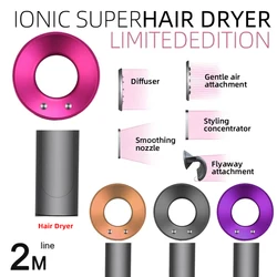 2024 New Leafless Negative Ion Hair Dryer Quick Drying Professional Personal Hair Care Styling Negative Ion Salon Hair Dryer