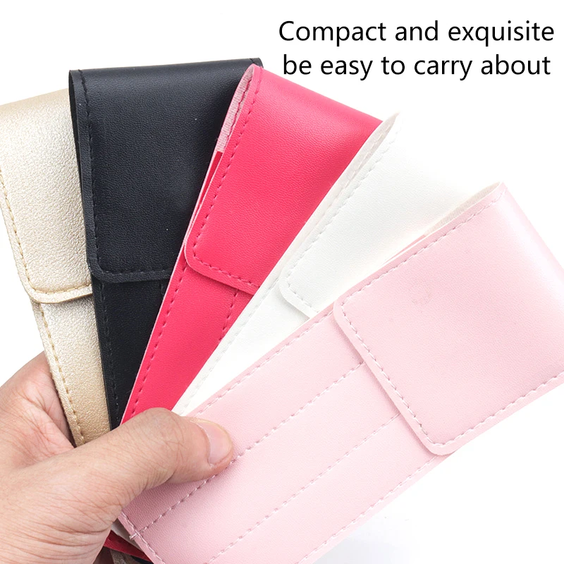 

1pcs Lash Tweezers Leather Cover Eyebrow Clip Holder Storage Bag Collection Case Eyelash Extension Supplies Makeup Tools