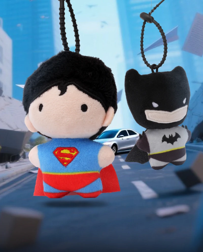 9 cm weicher Plüsch-Schlüsselanhänger DC Justice League Batman Superman Harley Quinn Joker Niedliche Cartoon-Filmpuppen Kreative Weihnachtsgeschenke – Detail 4