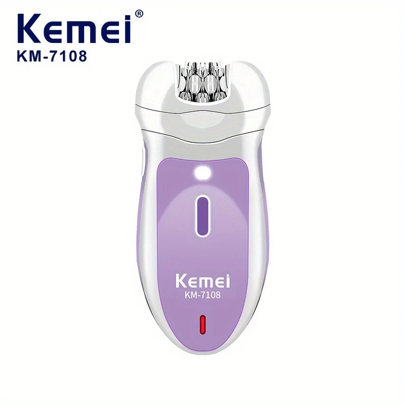 KEMEI km-7108 4 In 1 Electric Hair Epilator Portable Face Hair Removal Cordless Rechargeable Epilator For Women