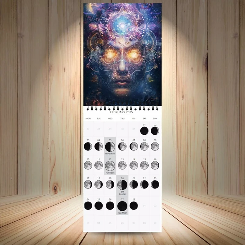 Enjoy New Moon Phase Calendar 2025 12 Month Moon Phases Wall Calendar Monthly Planner & Daily Organizer 2025 Wall Calendar