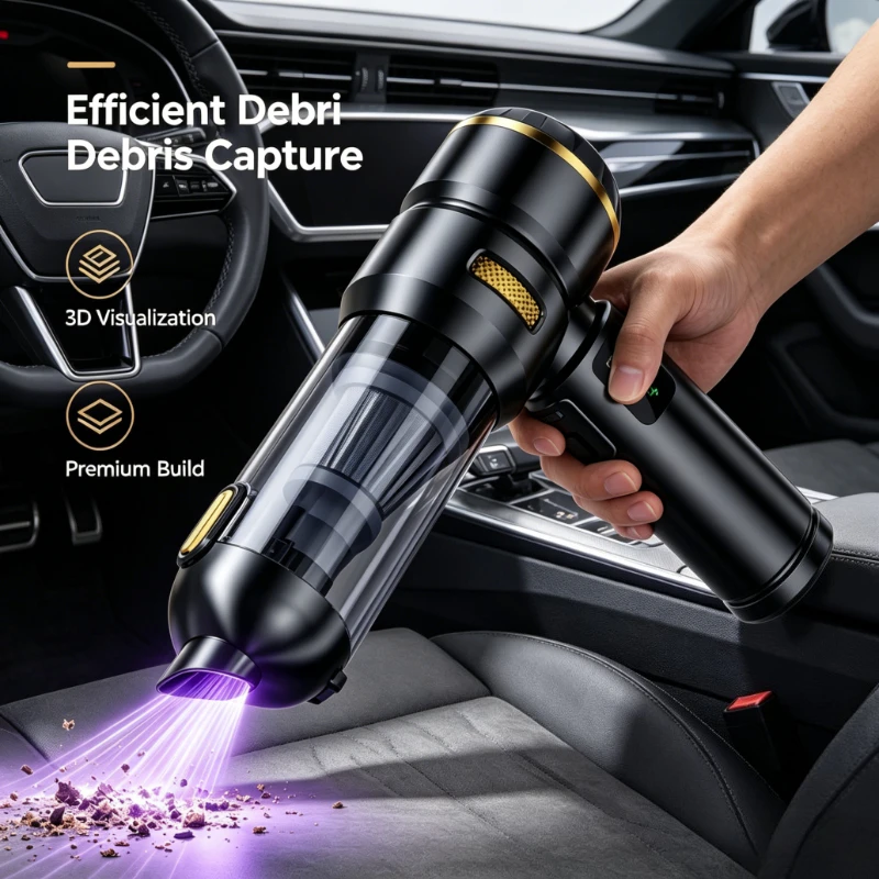 Car Vacuum LEDlamp Cleaner Powerful Mini 98000PA Cordless Portable Vacuum Cleaner for Home Appliance Handheld Blower Car Cleaner