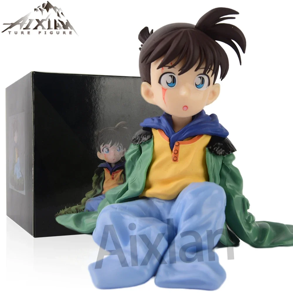 

11CM Detective Conan Anime Figure Conan Edogawa PVC Action Figure Q version Figurine Collectible Model Toys Kid Gift