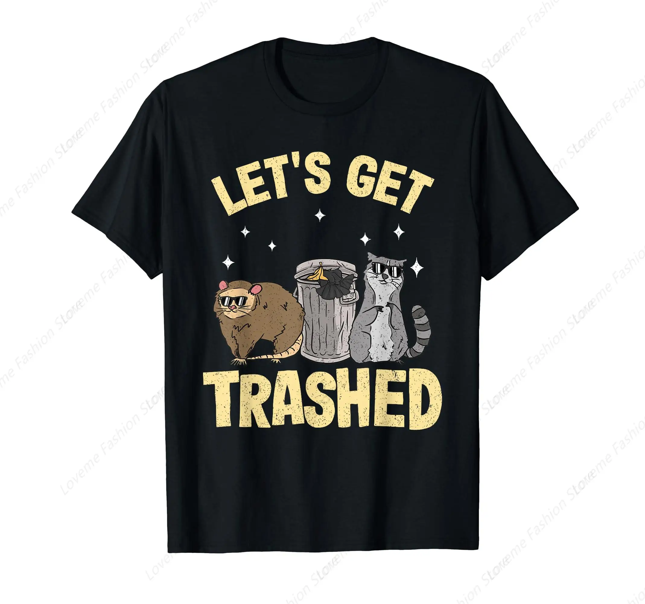 Let's Get Trashed Possum Opossum Raccoon T-Shirt