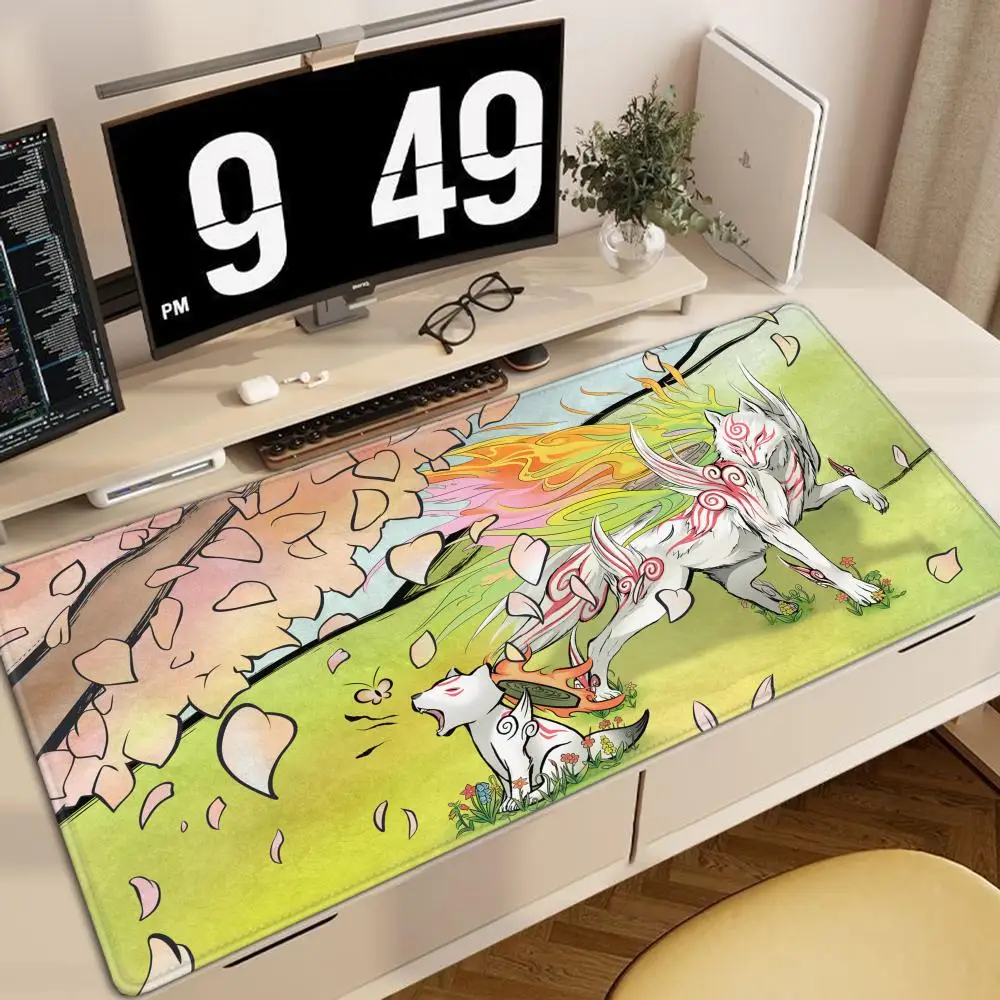 

Okami Mousepad Big Gaming Masuepad Japan Deskpad Computer Desk Mat Rubber PC Table Carpet Large Mouse Pad PC Mouse Mats