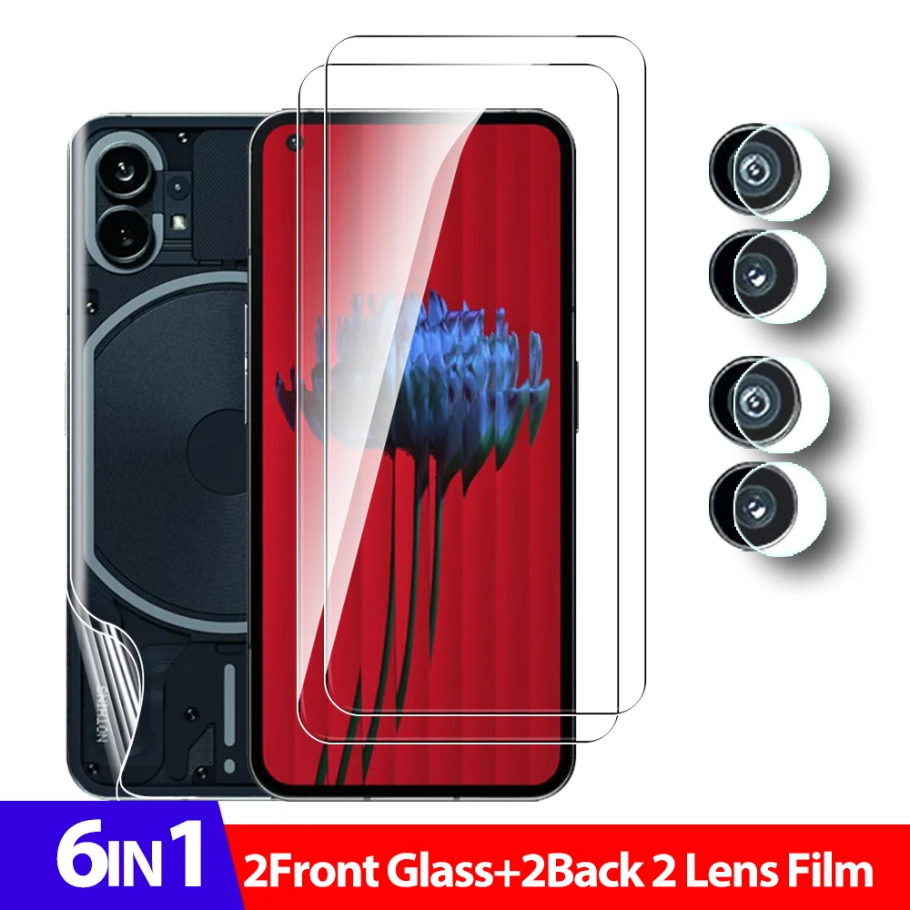 6in1 Tempered Glass For Nothing Phone 1 5G Back Cover Hydrogel Film For Nothingphone One (1) Phone1 Camera Lens Screen Protector