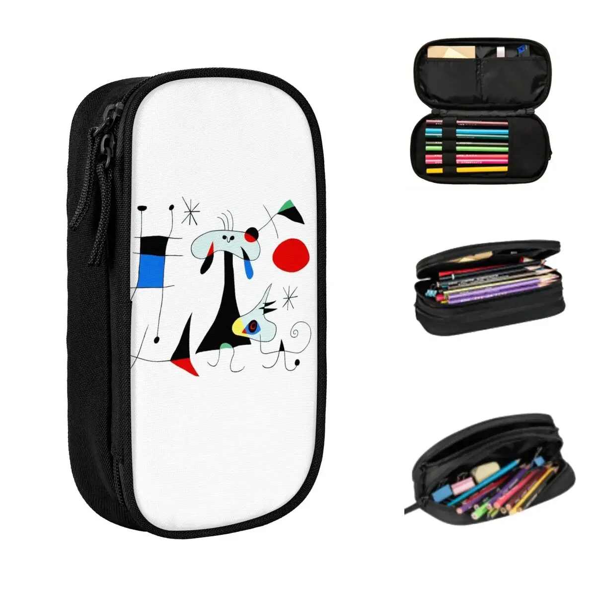 

Joan Miro Abstract Surrealism Pencil Cases Big Capacity Pen Bags Pen Box Pencil Pouch For Boys Girls Students Stationery School