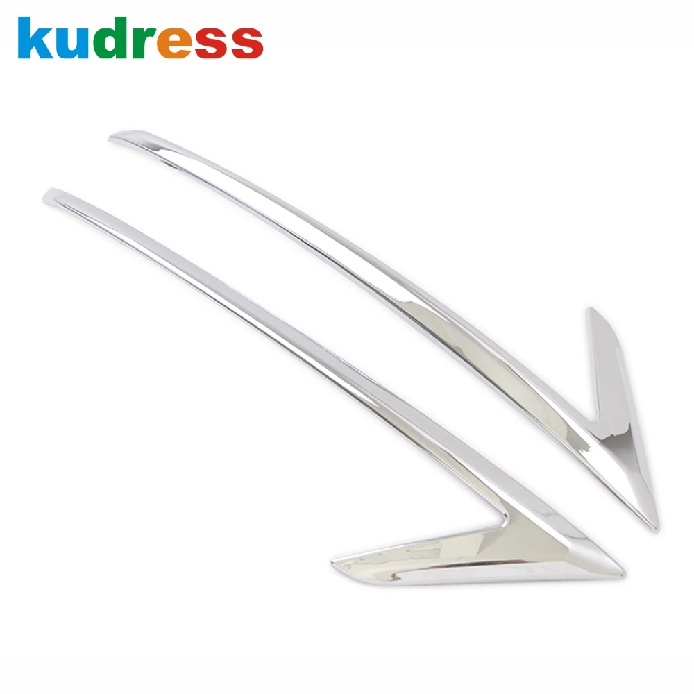 Rear Fog Light Lamp Eyebrow Cover Trim For Mazda CX-5 CX5 KF 2017-2021 Chrome Car Tail Foglight Eyelid Molding Strip Accessories