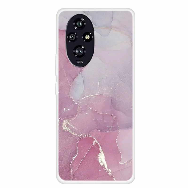 Transparent Clear Soft Case for Huawei Honor 200 Silicone TPU Phone Back Cover for Honor 200 pro Lite Shield Marble Print Coque