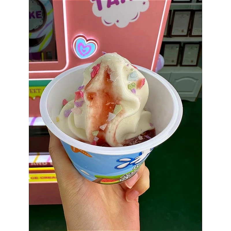 Cinema Theater Self Serve Soft Ice Cream Machine 2 Flavor Countertop 220V For Snack Bar Concession Stand Customized