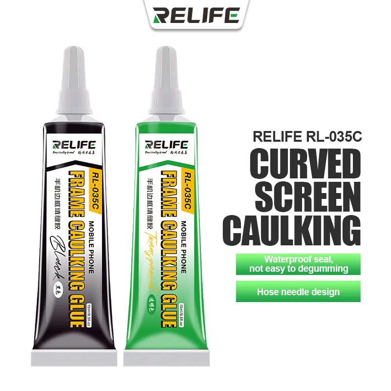 RELIFE RL-035C 15ML CellPhone Frame Caulking Glue For Elastic Bonding Cracked Back Housing Screen Light Leakage Repair Adhesive