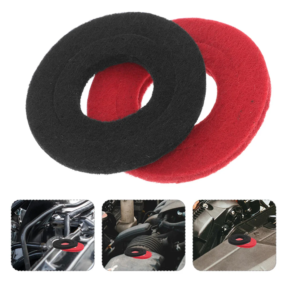 

10Pcs Car Terminal Felt Washers Protectors Shock Absorption Pads Automotive Replacement Parts Vehicle Clamp Cushion