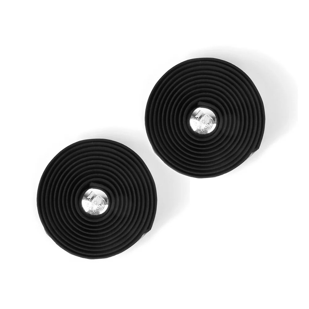 

2Pcs Handlebar Tape Bicycle Accessory Black Eva Comfort Grip Anti Slip Road Mountain Bike Handlebar Wrap with End Plugs Included