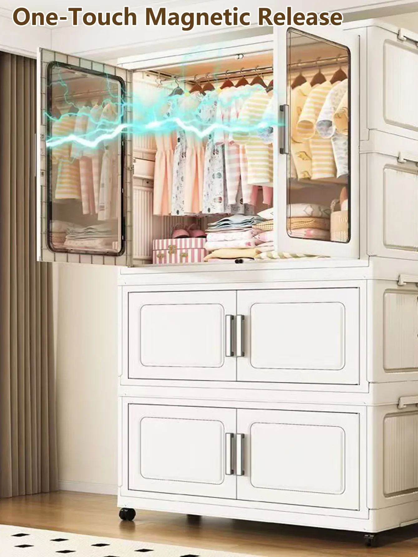 Compacte meerlaagse opvouwbare opbergkast - thuiskantoor keukenorganizer voor gebruik op meerdere scènes