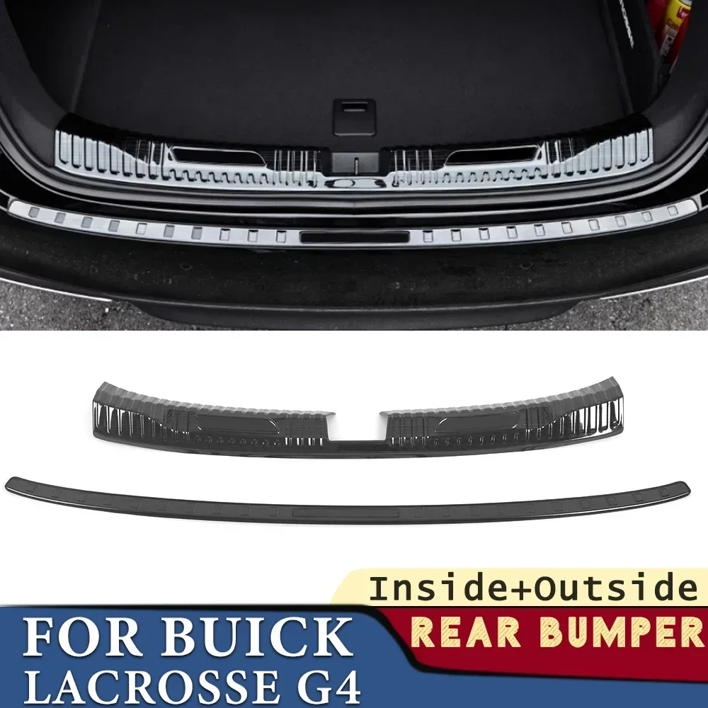 Trunk Bumper for Buick LaCrosse G4 2023 2024 Car Accessories Stainless Rear Fender Protector Sill Cover Stick Decoration