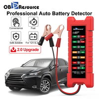 OBDResource Car Battery Tester 12V 24V Loading Test Reverse Protection Alternator Check Automotive Voltage Detector for Truck