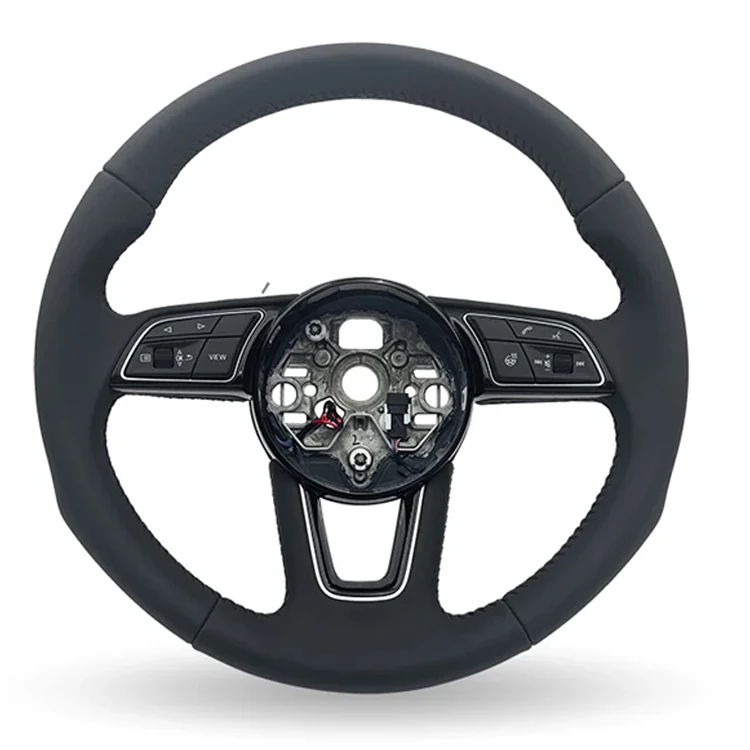 Customized Carbon Fiber Steering Wheel A3 A4 A5 A6 Q5 Q7 S4 S5 2005-2011 Rose Madder Leather Material for Audi