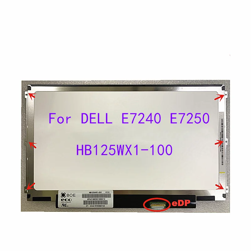 

12.5" Laptop LCD Screen For HP EliteBook 820 G1 G2 G3 1366X768 Display 30PINS B125XTN02.0 LP125WH2-TPB1 HB125WX1-100 HB125WX1-