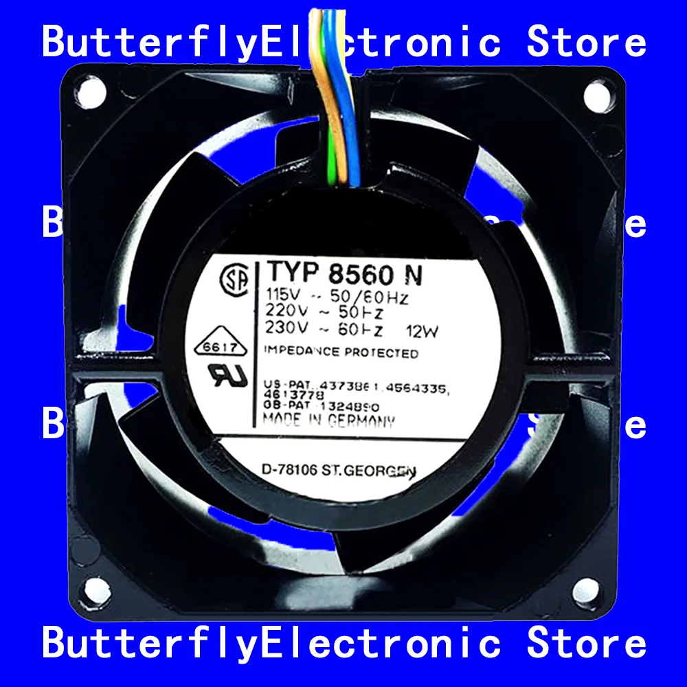 

НОВЫЙ ОРИГИНАЛЬНЫЙ ТИП 8560N AC115V/230V 12W 12W 8038 80*80*38 мм ОХЛАЖДАЮЩИЙ ВЕНТИЛЯТОР