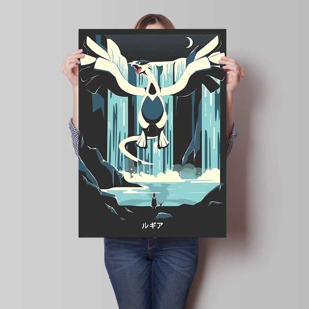 キャンバスプリントポケモンルギアアニメキャラクターポスター漫画の絵 HD 印刷色褪せないホーム子供の寝室の装飾ギフト