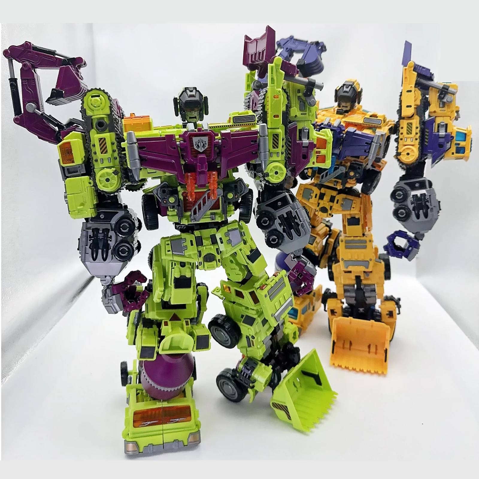 6 IN 1 NBK 42CM Devastator Toy Transformation KO Robot Car combination Action Figure excavator Blender Model Kid NO BOX