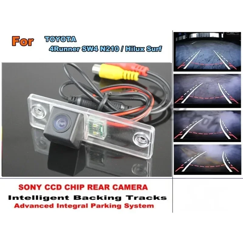 

For TOYOTA 4Runner SW4 / For TOYOTA Hilux Surf Smart Tracks Chip Camera HD CCD Intelligent Dynamic Tragectory Rear View Camera