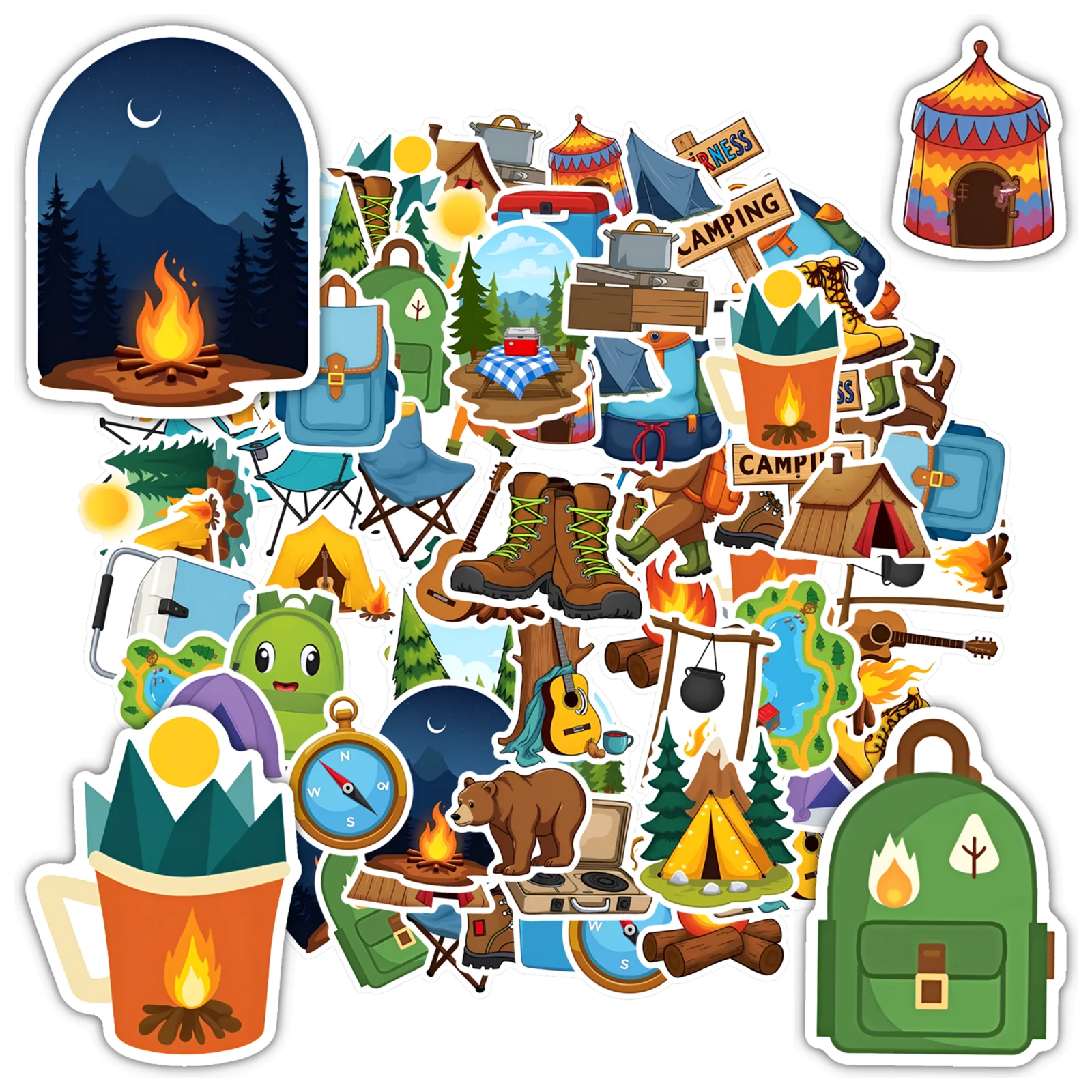 

35 шт.-50 шт. красочные уличные наклейки для снаряжения мультфильм приключения канцелярские наклейки учитель награды наклейки для DIY телефона ноутбук