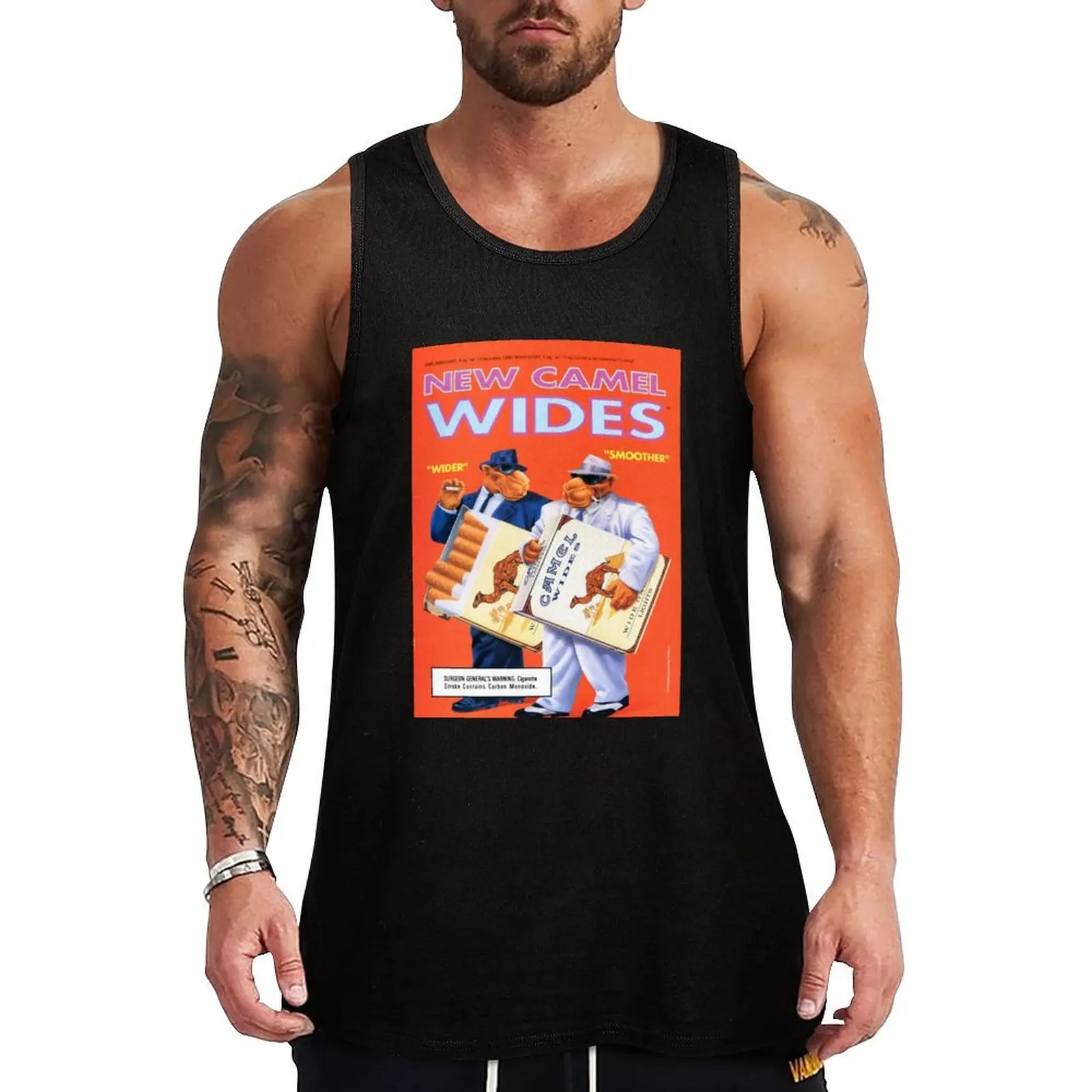 Vintage Joe Camel Wides Ad Tank Top Breathable Stretch Tank Top Flexible Comfort Shirt