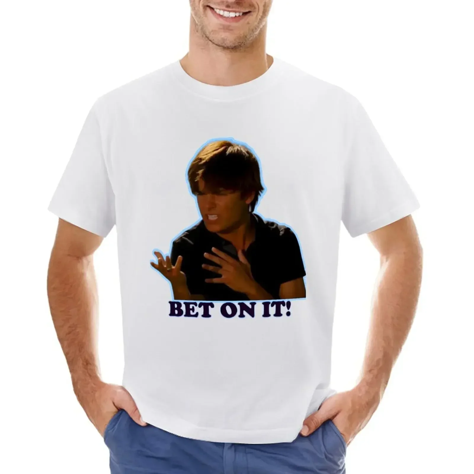 heavyweight Informal Bet On It! - Troy Bolton High School Musical T-shirt blacks for a boy kawaii clothes mens  t shirts