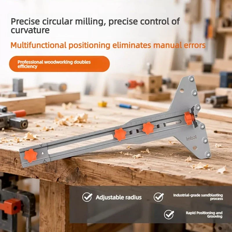 Multifunctional Carpentry Edge trimmer auxiliary tools support Milling circles Trimming Cutting support Slotting Positioner