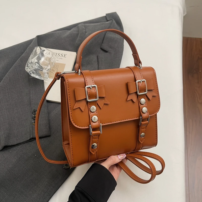 

Школьная сумка в японском стиле для женщин, универсальная сумка-мессенджер из искусственной кожи с клапаном, модная повседневная сумка-рюкзак, маленькая сумочка, дорожная сумка