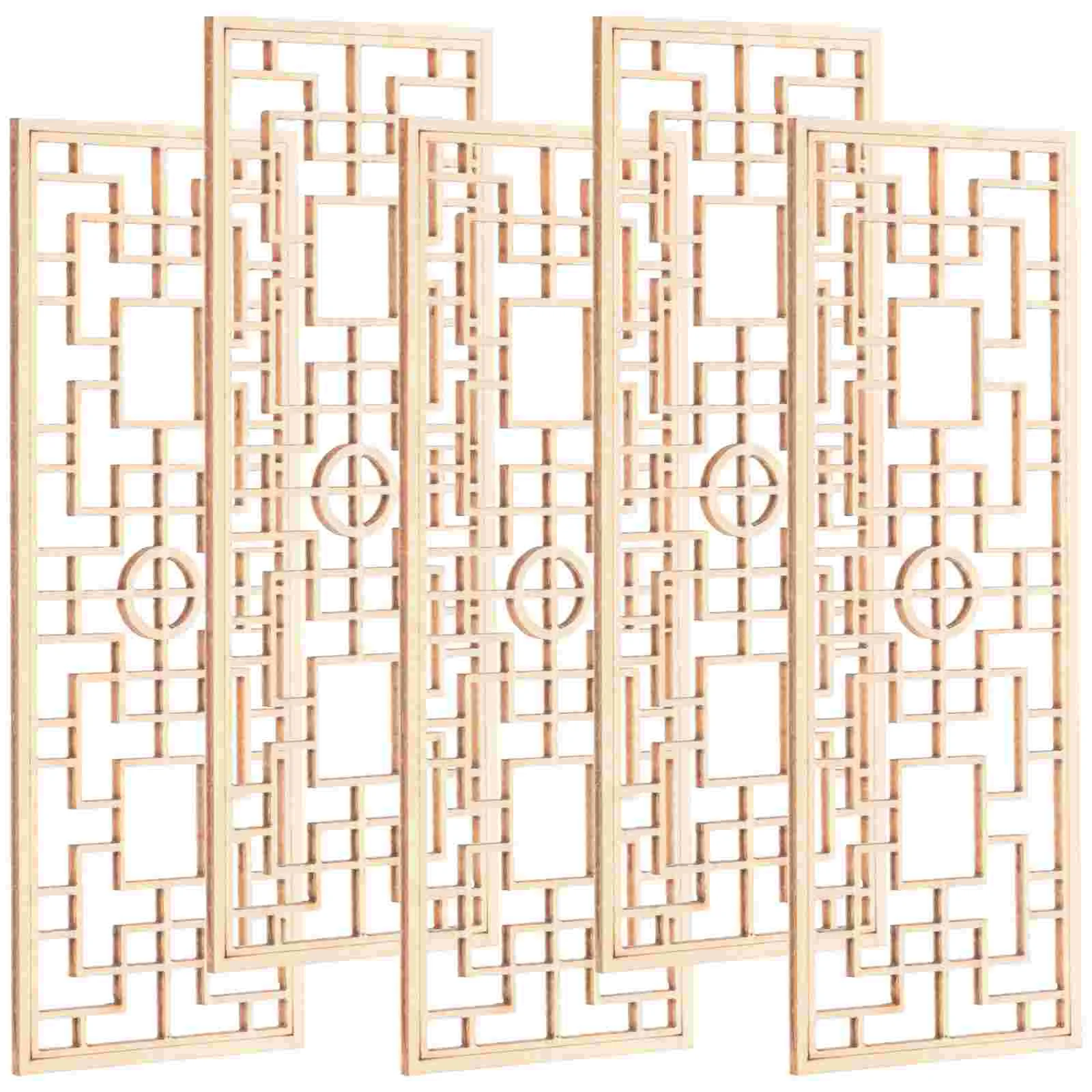 5 Pcs House Screen Desktop Model Accessories Sand Table Mini Wood Funny Decor Furniture