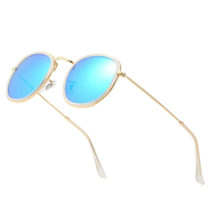 Vintage Brand Design Men Polarized Sunglasses Fashion Round Metal Frame Driving Sun Glasses Male Goggle UV400 Eyewear