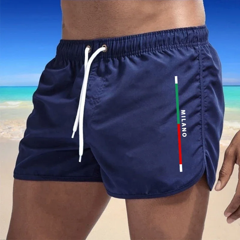 

Ventilate Summer Gym Surf Shorts Daily Quality Men's Quick Drying Beach Shorts Elastic Waist Pockets Drawstring Casual Outdoors