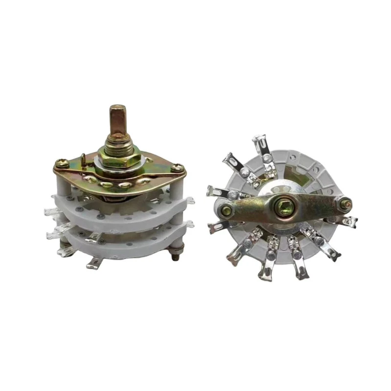 KCZ 1 Pole 6/7/8/9/10/11 Position 7 Terminal Band Channel Rotary Switch Selector with Cap