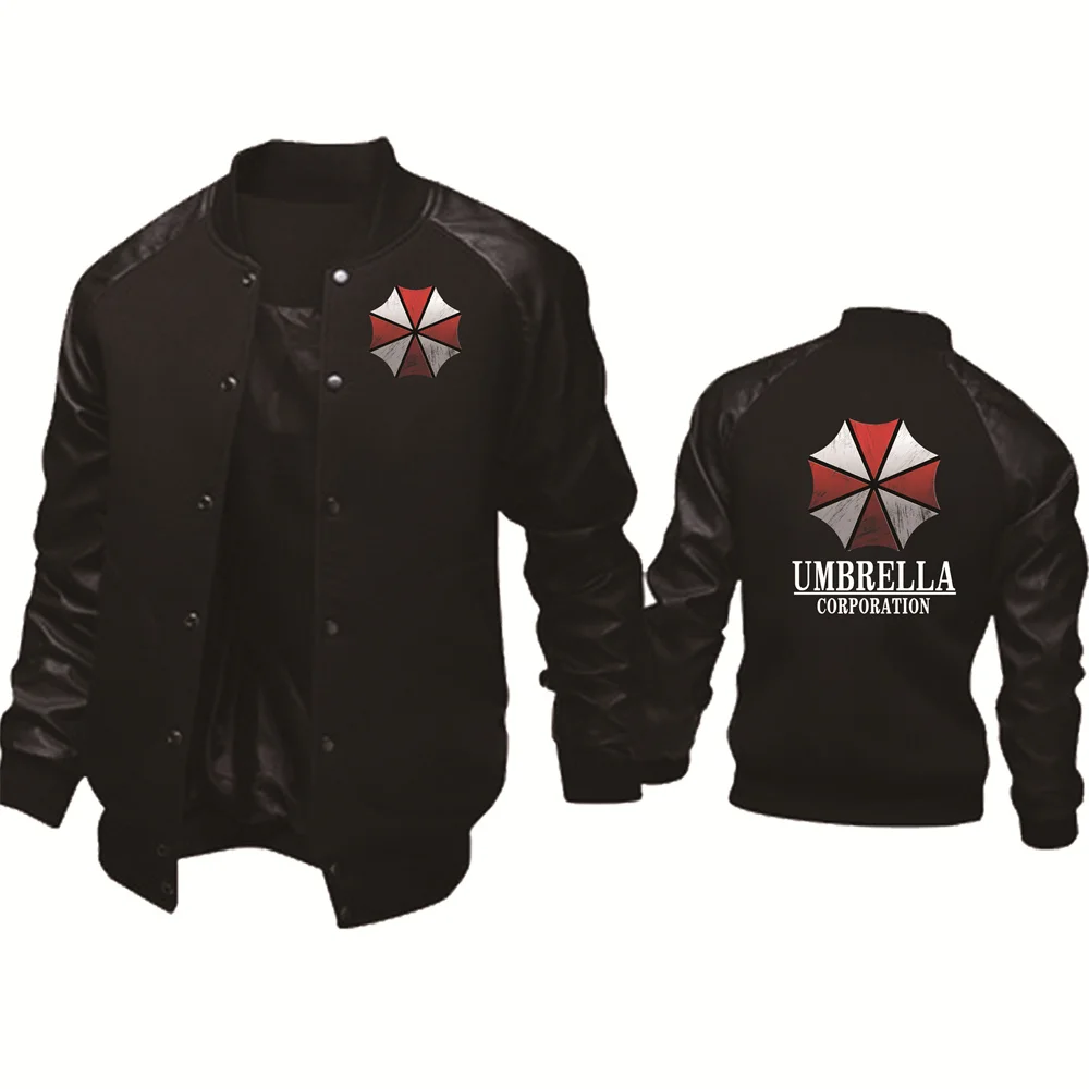 

Spring Autumn Men's Jacket Umbrella Corporation Print Splicing Sportswear High Quality Fashion Men's Baseball Uniform Men's top