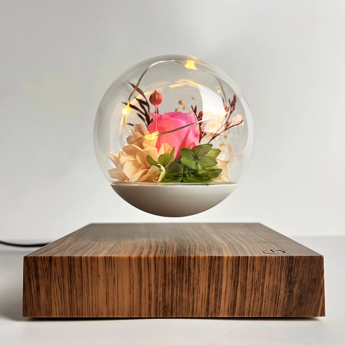 

New Invention Magnetic Levitating Custom Unique Wedding Funny Preserved Flowers Plant Levitating light night light