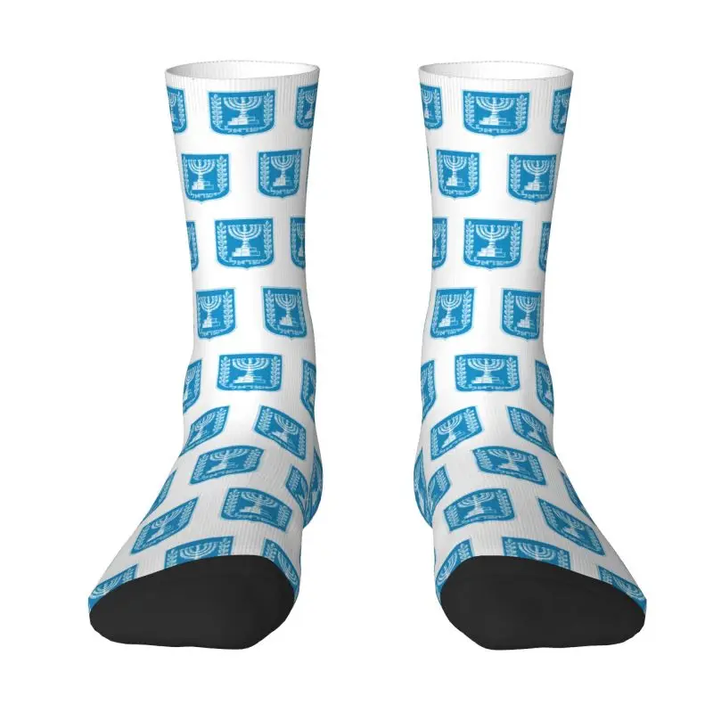 Cute Emblem Of Israel Socks Women Men Warm 3D Printed Israel Coat Of Arms Football Sports Socks