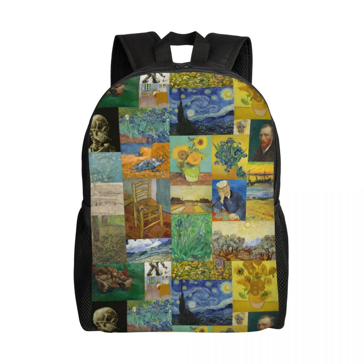 Vincent Van Gogh Painting Collage Backpack for Boys Girls College School Travel Bags Men Women Bookbag Fits 15 Inch Laptop